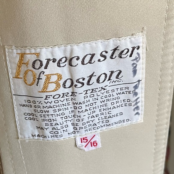 Forecaster of Boston Vintage Faux Fur Lined Long Cream Coat Women's Plus Size 16 - Picture 13 of 13